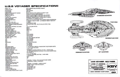 Star Trek Blueprints: Intrepid Class Starship U.S.S. Voyager NCC-74656
