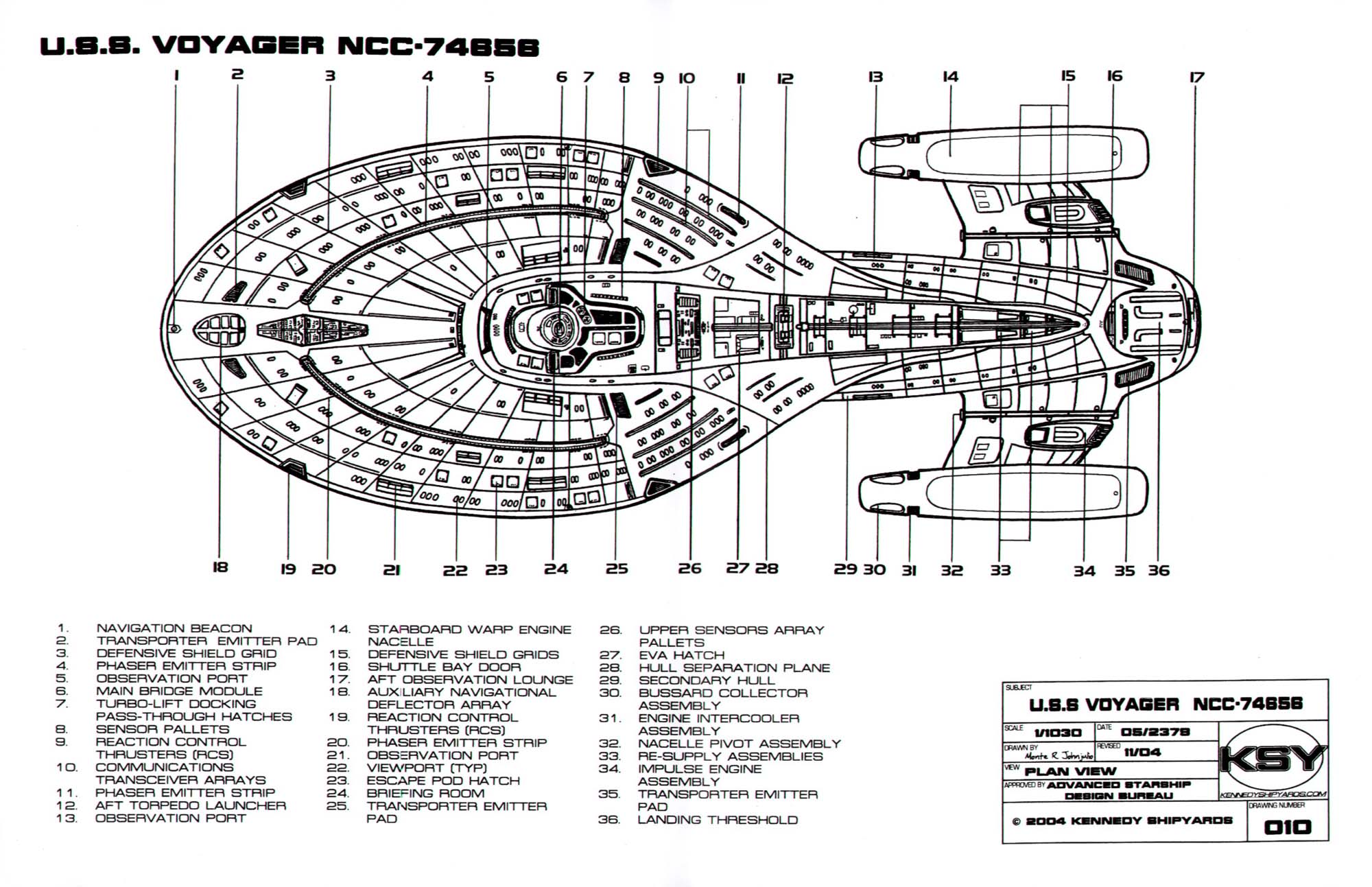 star trek voyager ship layout