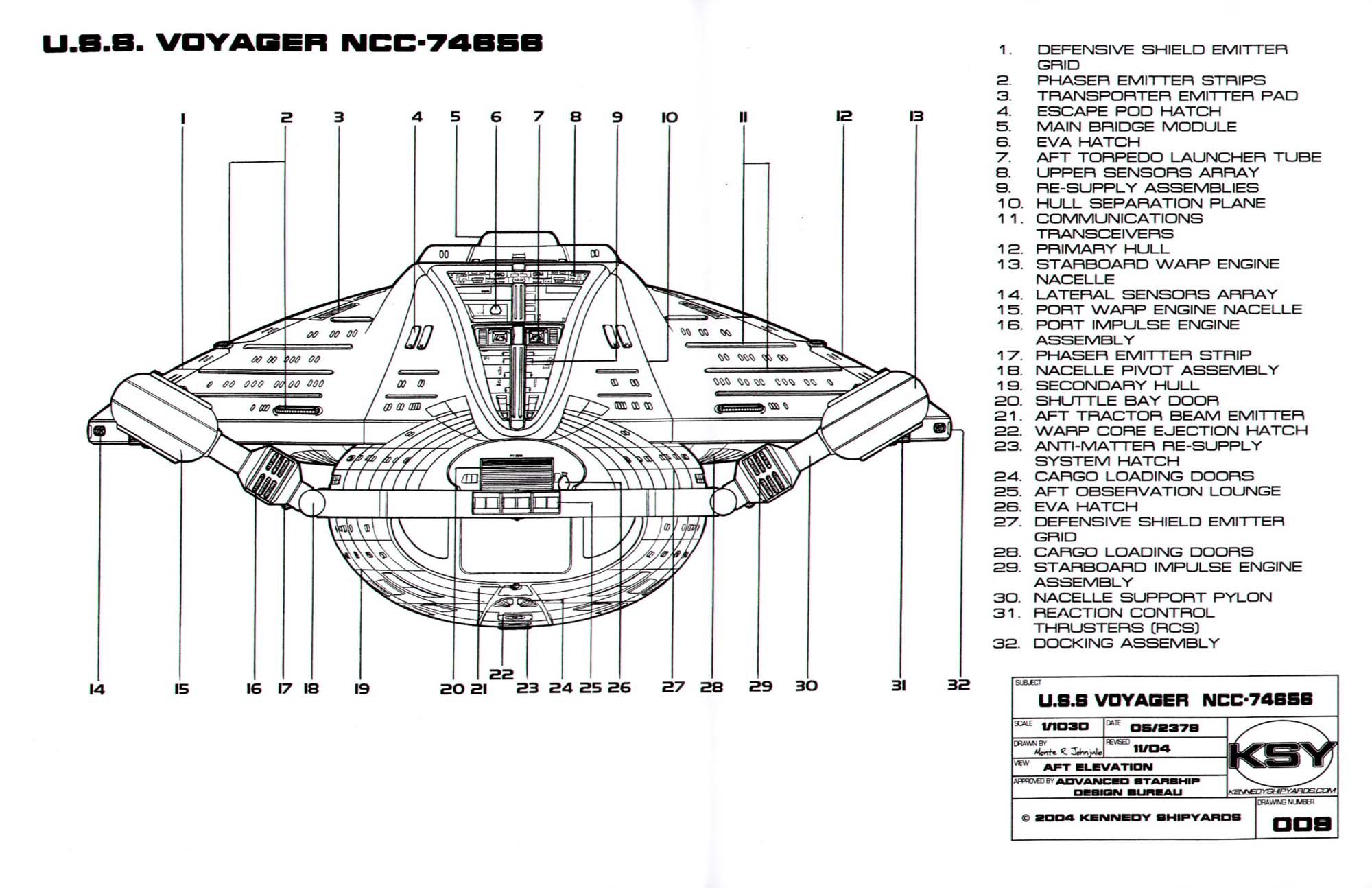 star trek voyager ship layout