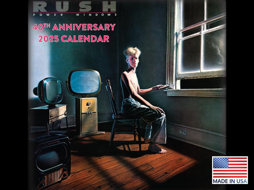Rush 2025 Power Windows 40th Anniversary Wall Calendar