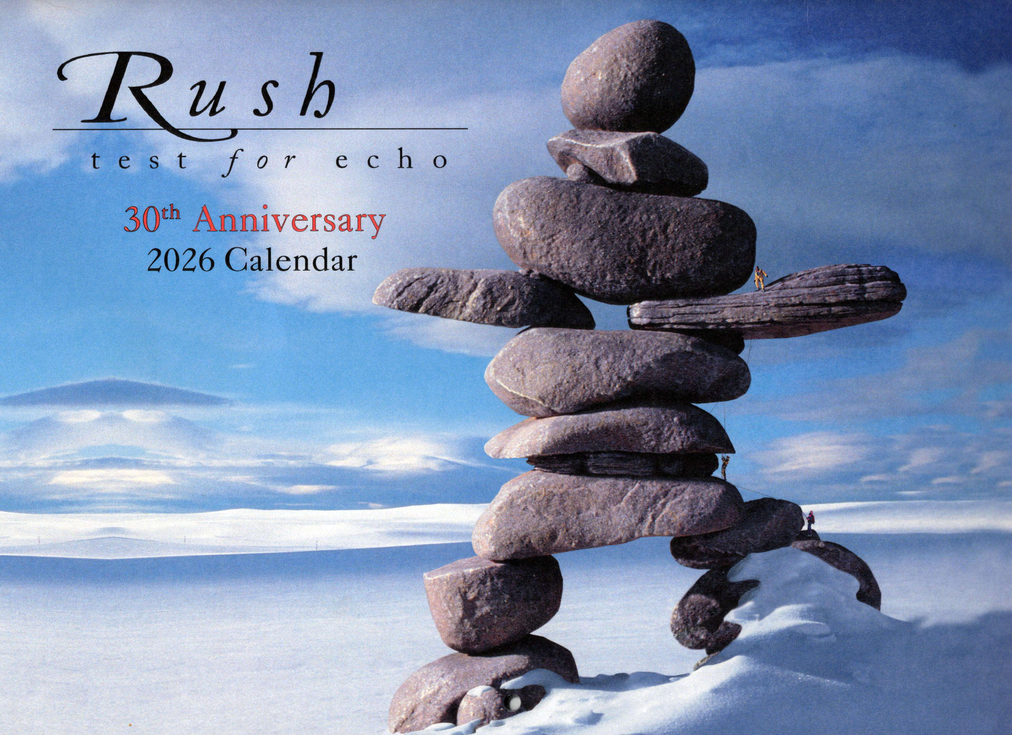 Rush 2026 Test for Echo 30th Anniversary Wall Calendar