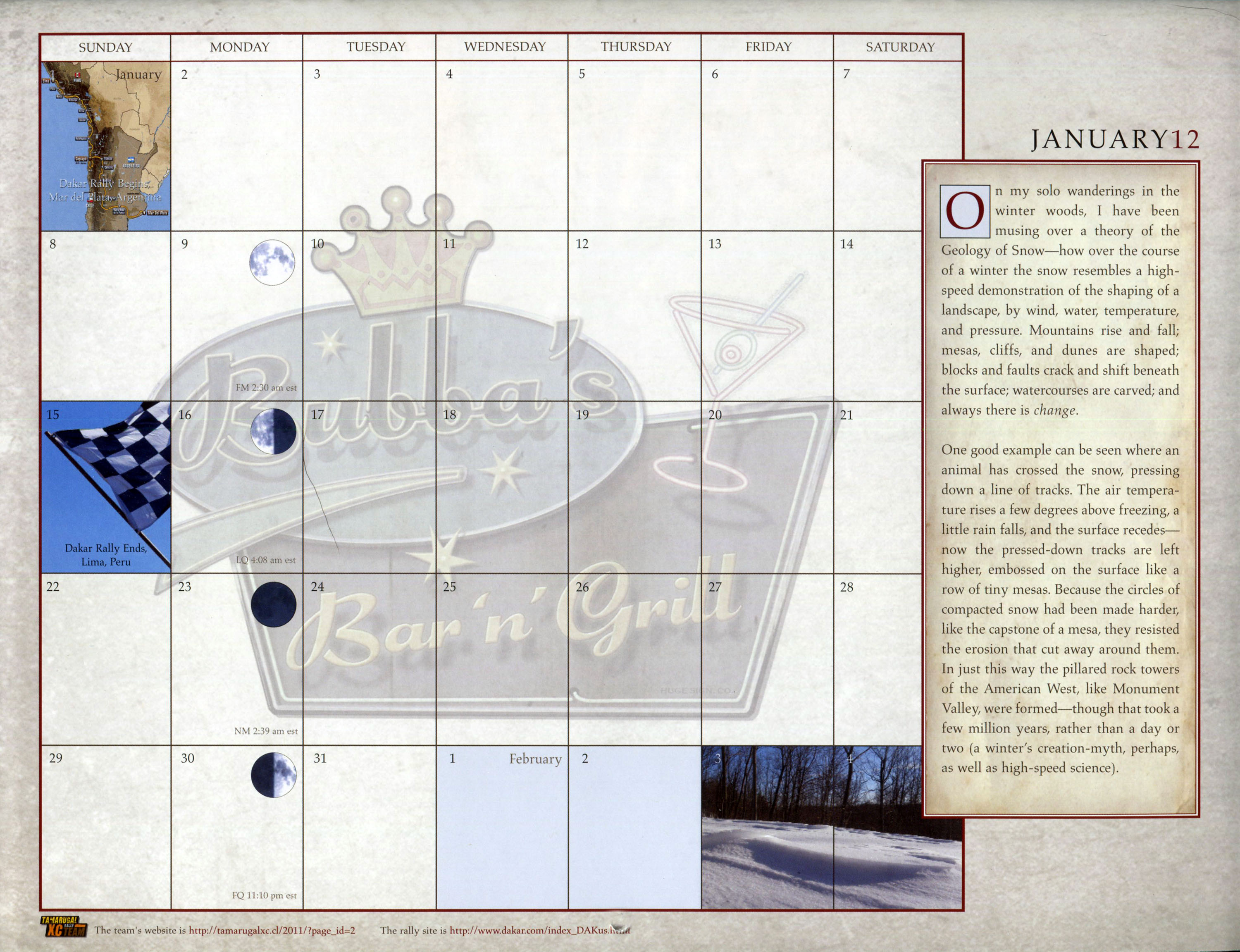 The Rush 2024 Desk Calendar