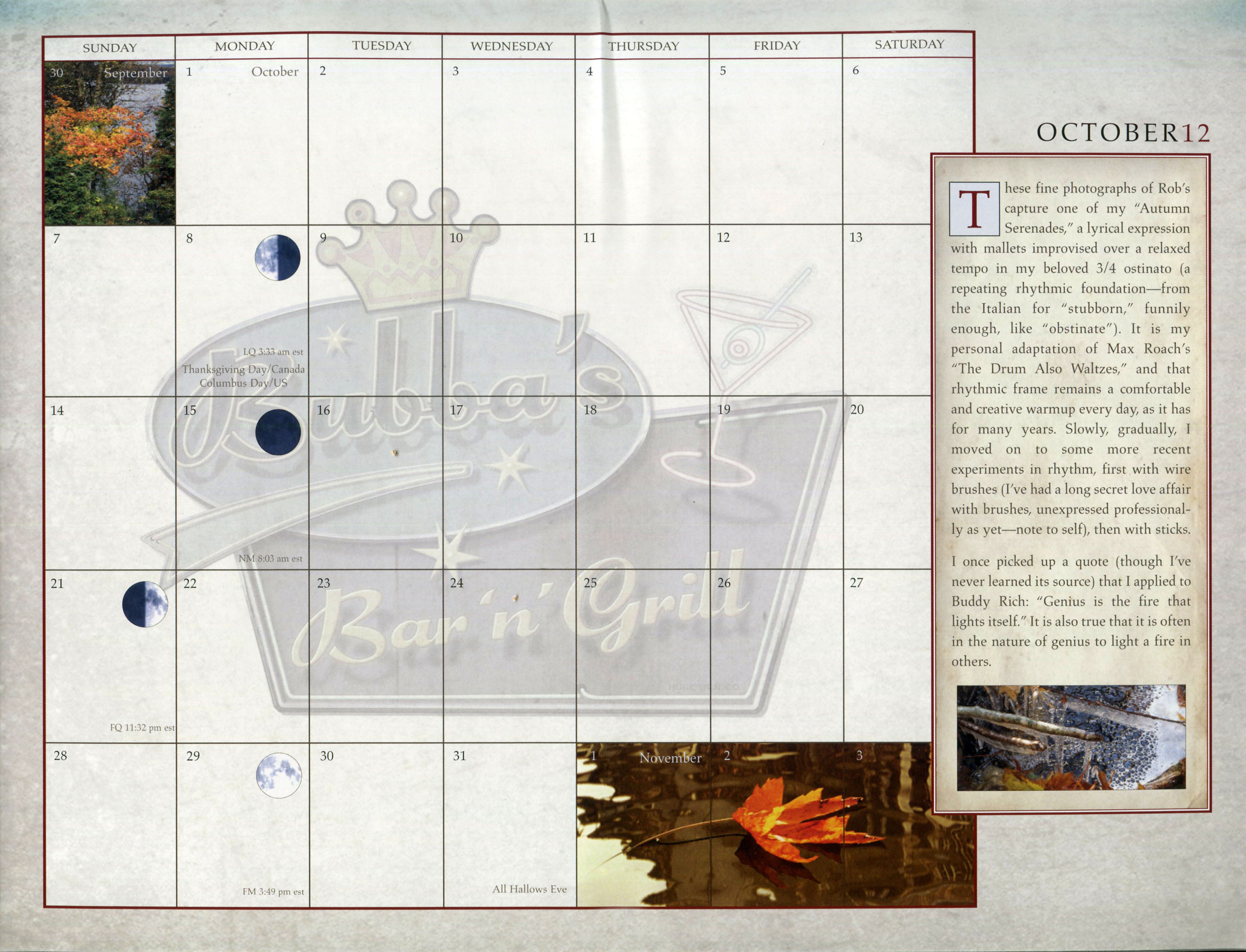 The Rush 2024 Desk Calendar