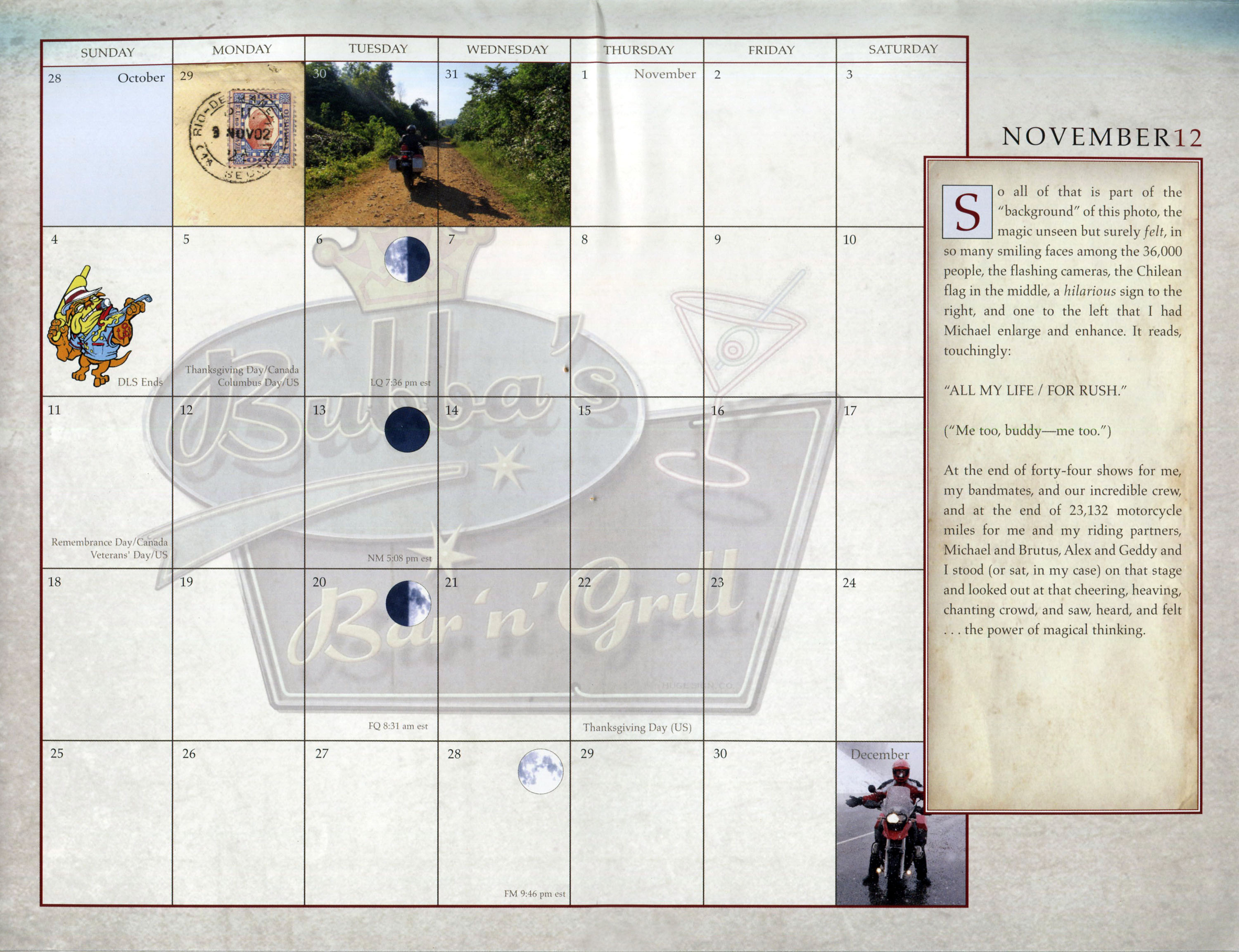 The Rush 2024 Desk Calendar