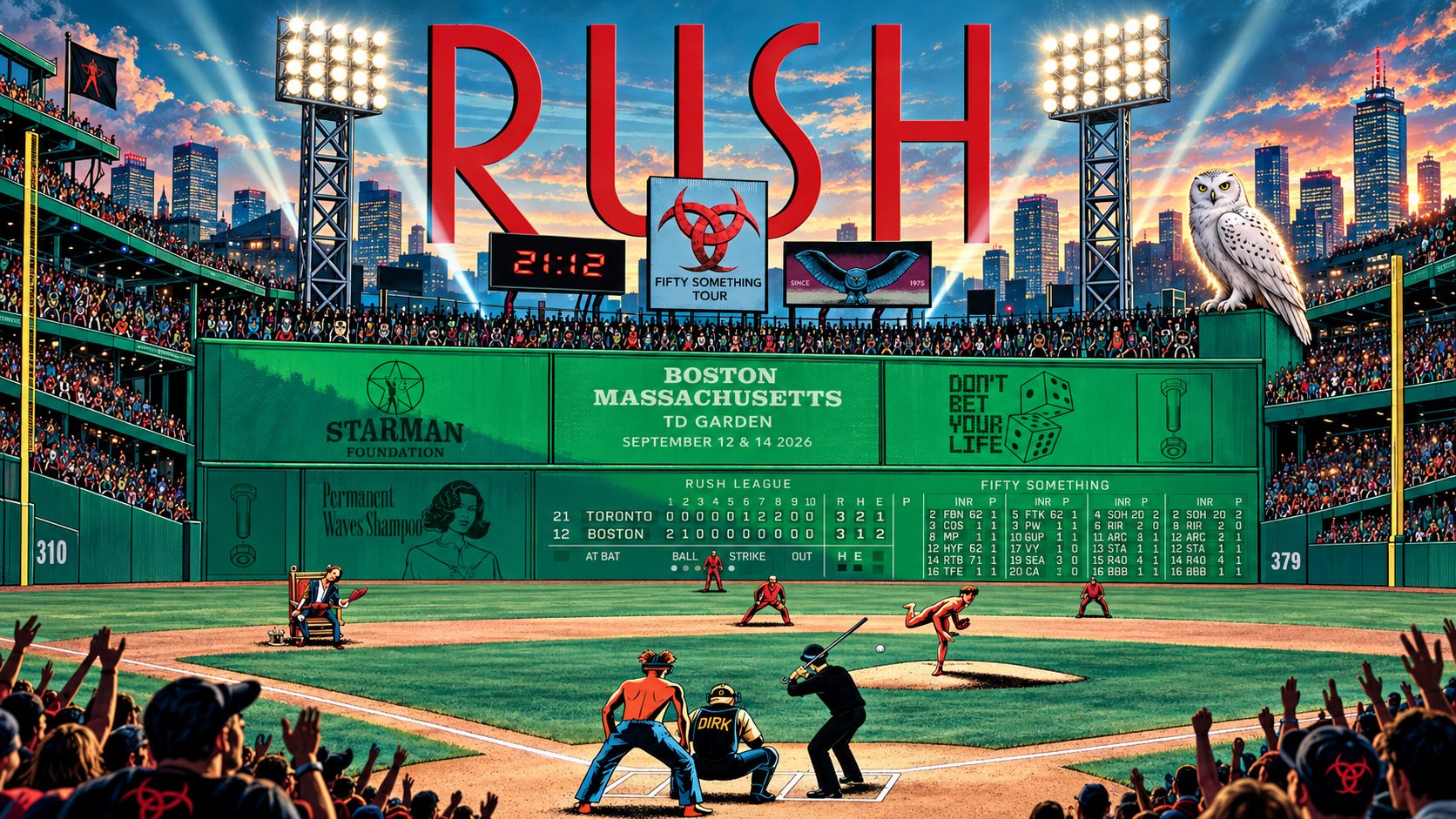 Rush 'Fifty Something' Tour Pictures - TD Garden - Boston, Massachusetts - September 12th, 2026