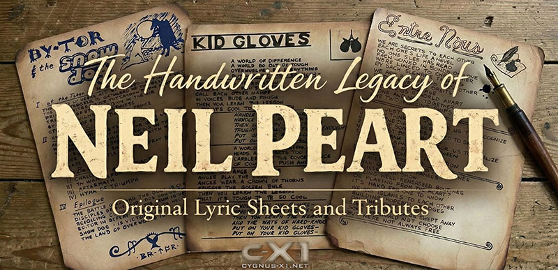 Neil Peart Handwritten Lyrics